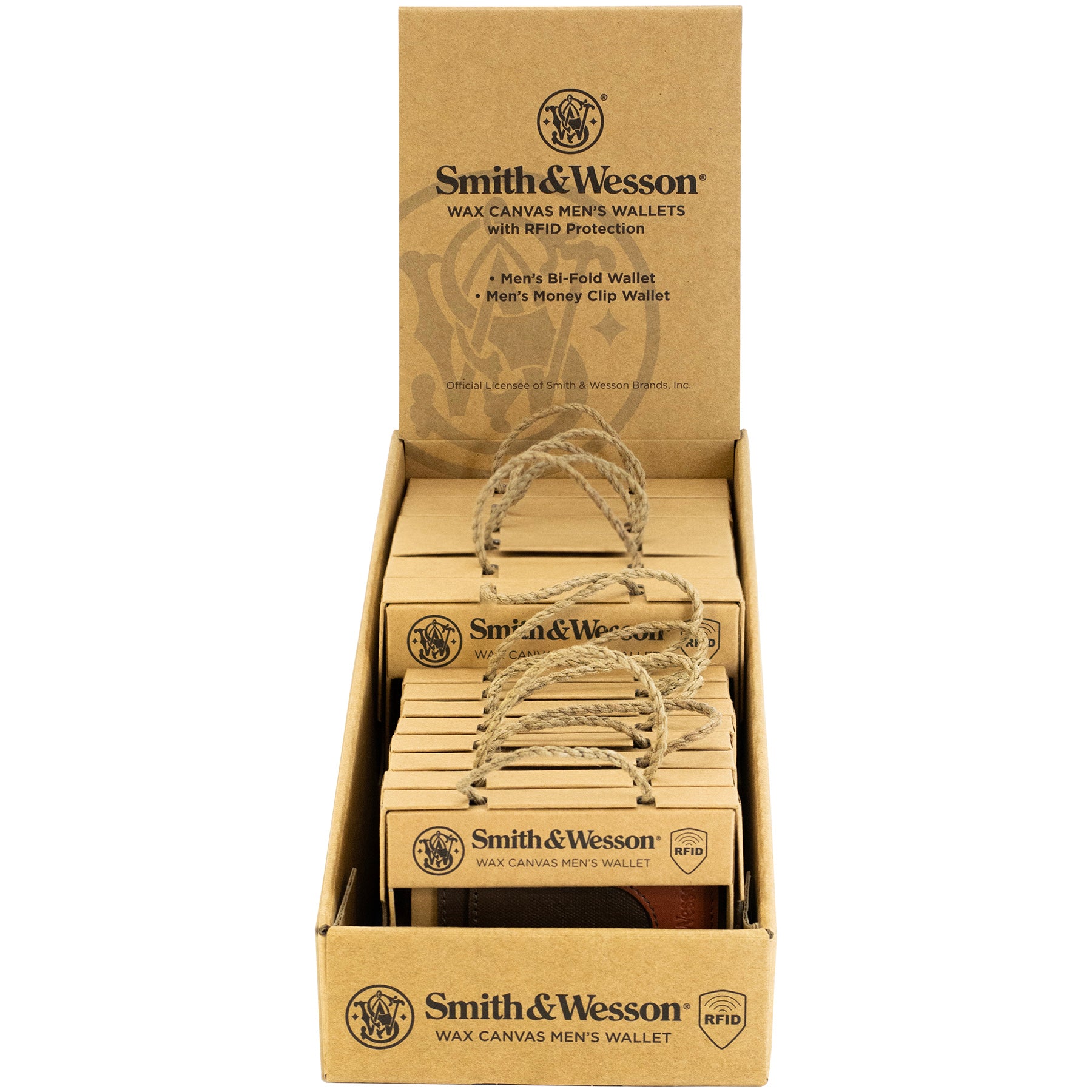 Smith & Wesson Wax Canvas Point of Purchase Wallets