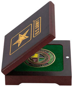 Licensed U.S. Army Wooden Single Coin Box