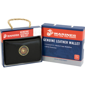 Licensed U.S Marine Leather Wallets