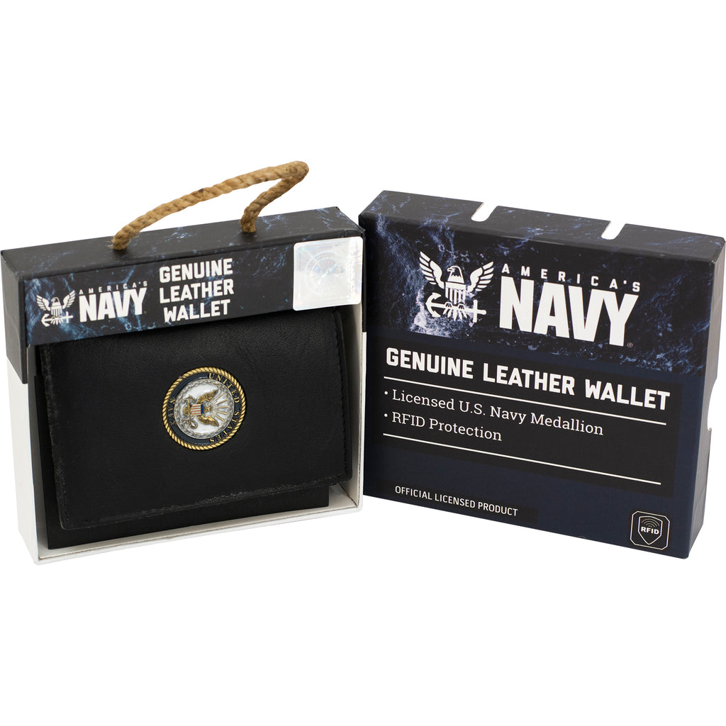 Licensed U.S Navy Leather Wallets