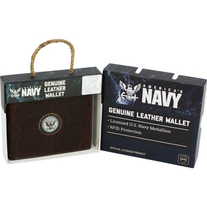 Licensed U.S Navy Leather Wallets