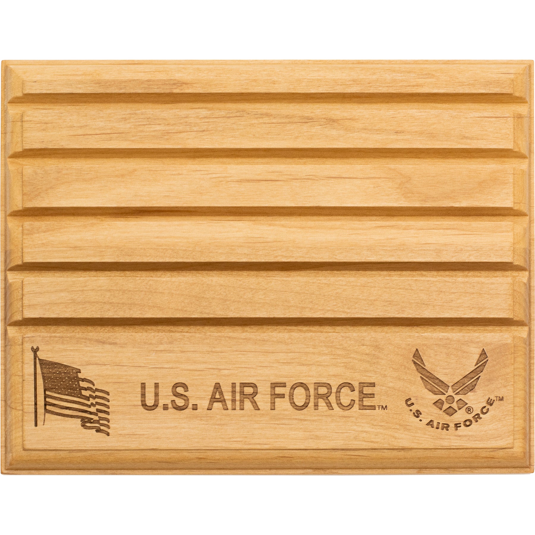 Licensed Military Wooden Coin Holder